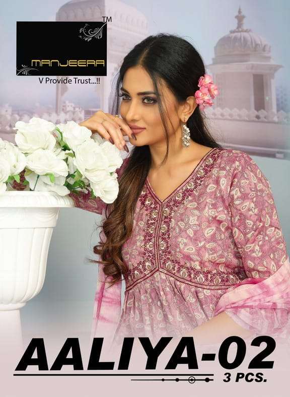 Aaliya Vol-2 By Manjeera 01 To 08 Series Designer Festive Suits Collection Beautiful Stylish Fancy Colorful Party Wear & Occasional Wear Capsule Print Dresses At Wholesale Price