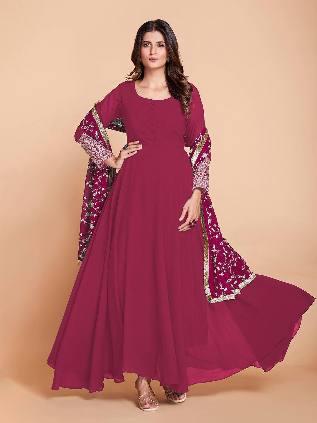 Arya Hit Design 241 By Arya Designs Designer Festive Anarkali Suits Collection Beautiful Stylish Fancy Colorful Party Wear & Occasional Wear Faux Georgette Dresses At Wholesale Price