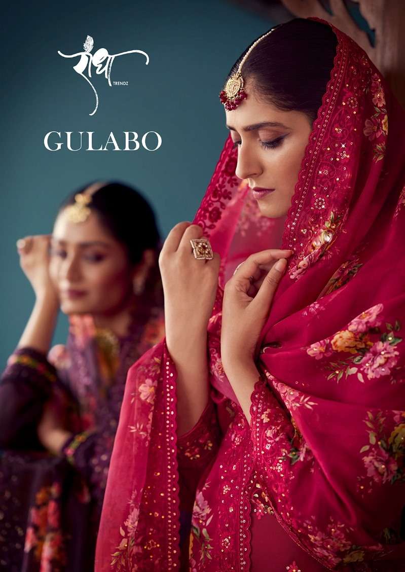 Gulabo By Radha Trendz 1111 To 1116 Series Designer Festive Suits Beautiful Stylish Fancy Colorful Party Wear & Occasional Wear Heavy Georgette Embroidered Dresses At Wholesale Price