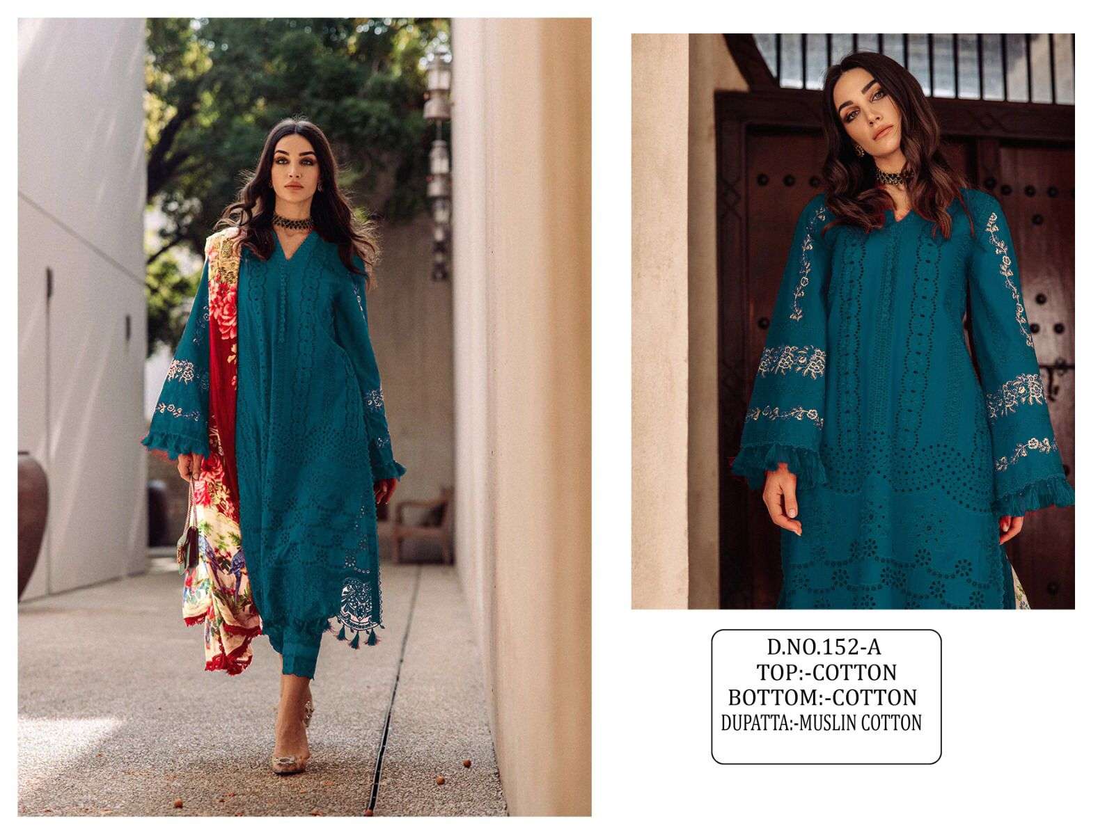 Kf-152 Colours By Fashid Wholesale 152 To 152-G Series Beautiful Stylish Pakisatni Suits Fancy Colorful Casual Wear & Ethnic Wear & Ready To Wear Cotton Embroidery Dresses At Wholesale Price