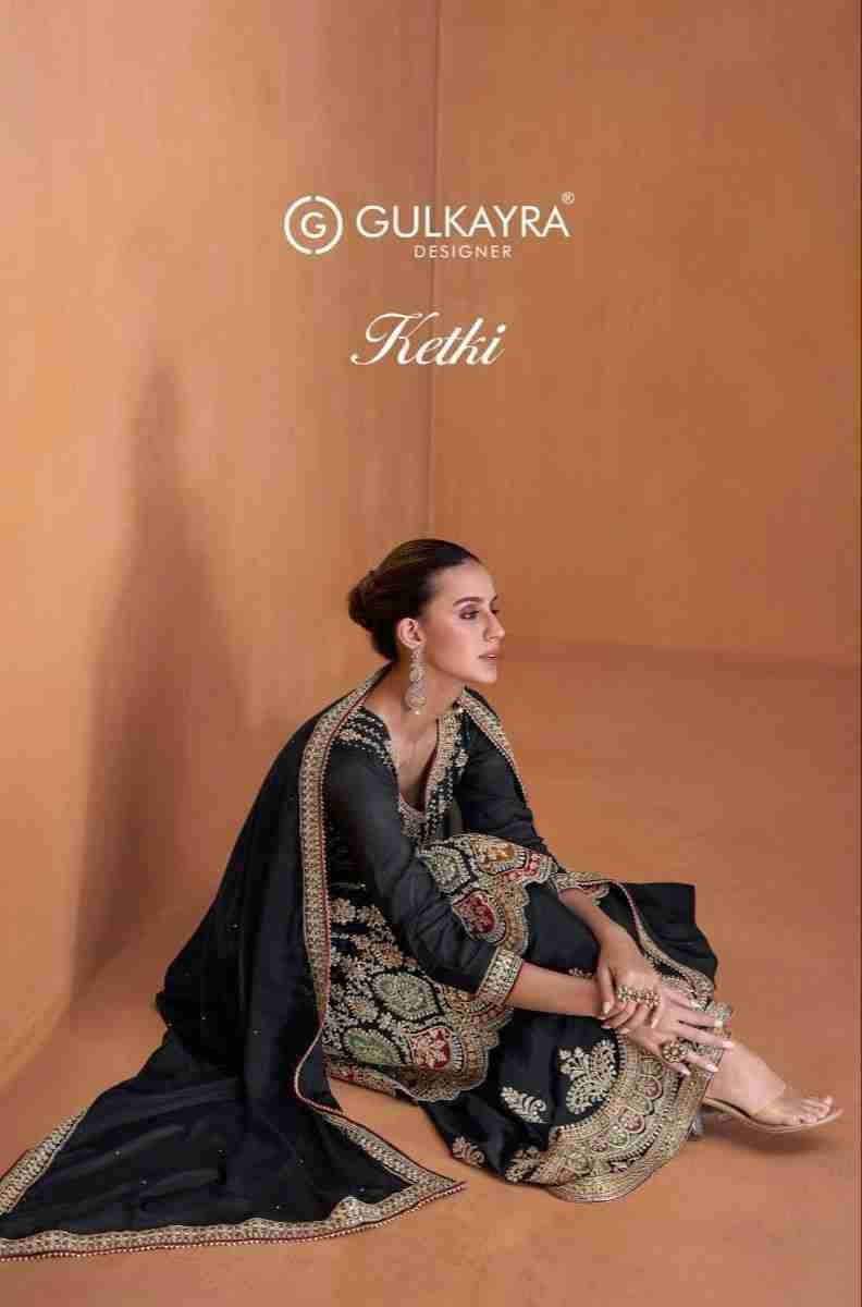 Ketki By Gulkayra Designer 7403 To 7405 Series Beautiful Stylish Sharara Suits Fancy Colorful Casual Wear & Ethnic Wear & Ready To Wear Chinnon Dresses At Wholesale Price
