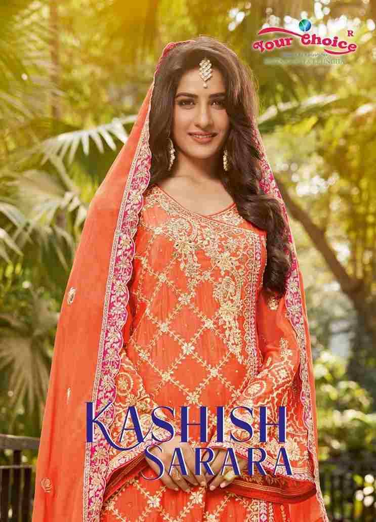 Kashish By Your Choice 1001 To 1004 Series Designer Festive Sharara Suits Collection Beautiful Stylish Fancy Colorful Party Wear & Occasional Wear Heavy Georgette Dresses At Wholesale Price