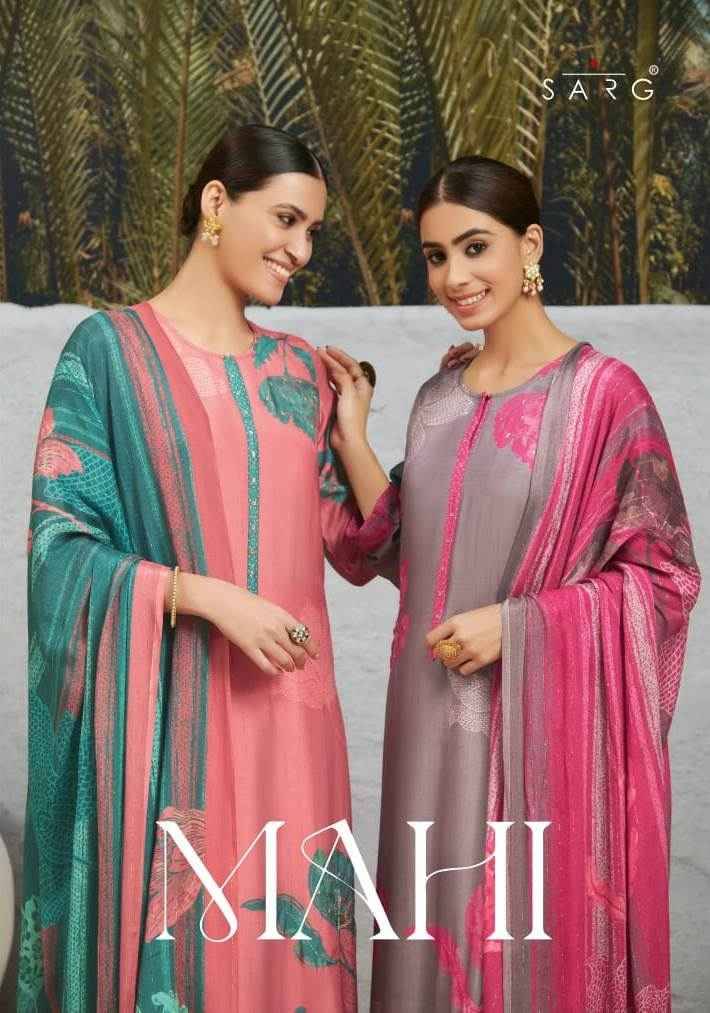 Mahi By Sarg Beautiful Stylish Festive Suits Fancy Colorful Casual Wear & Ethnic Wear & Ready To Wear Kashmiri Silk Digital Print Dresses At Wholesale Price