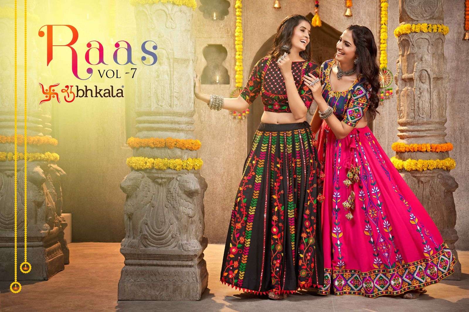 Raas Vol-7 By Shubhkala 2331 To 2339 Series Bridal Wear Collection Beautiful Stylish Colorful Fancy Party Wear & Occasional Wear Viscose Rayon Lehengas At Wholesale Price