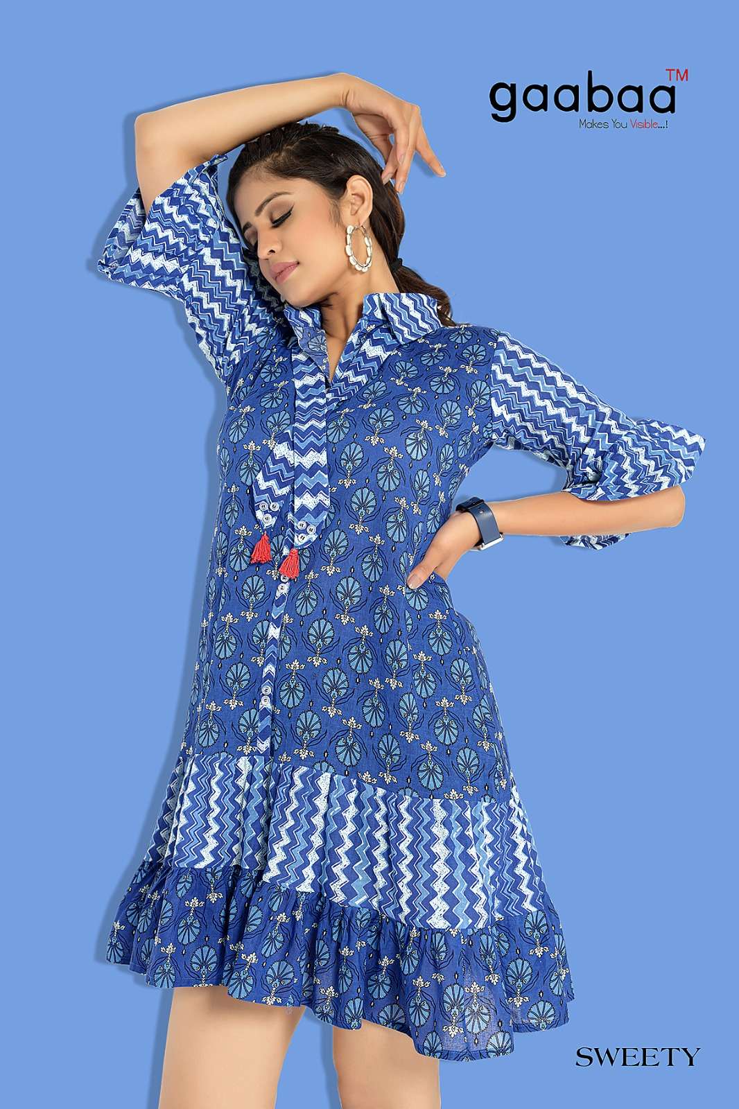 Sweety By Gaabaa 01 To 03 Series Beautiful Stylish Fancy Colorful Casual Wear & Ethnic Wear Cotton Print Tops At Wholesale Price