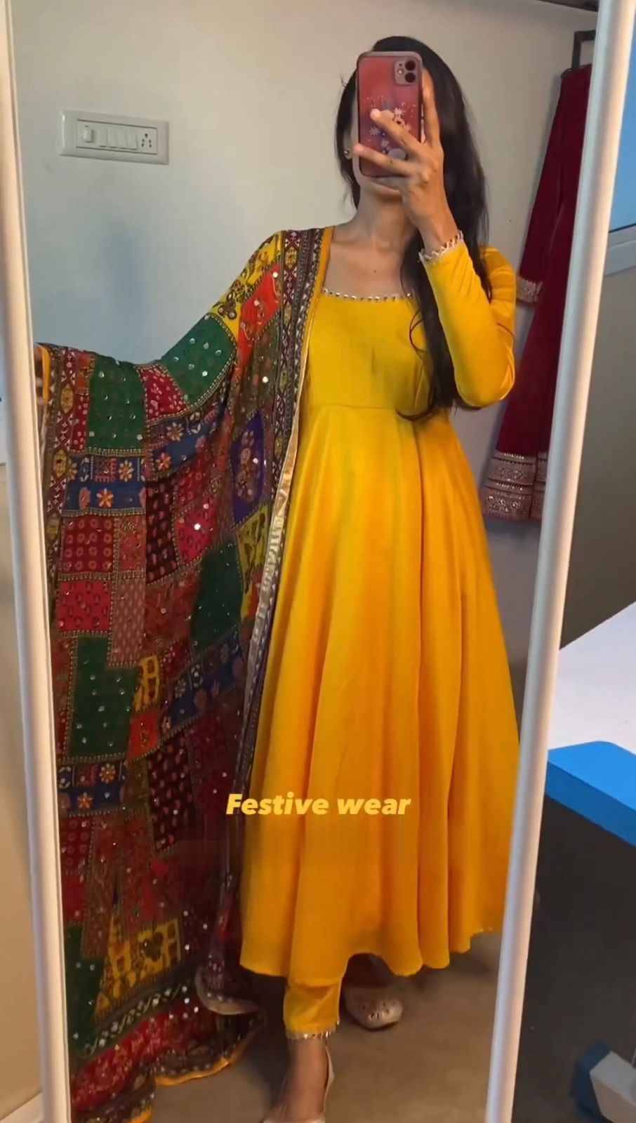 Buy Yellow Round Neck Festive Dress Online - W for Woman