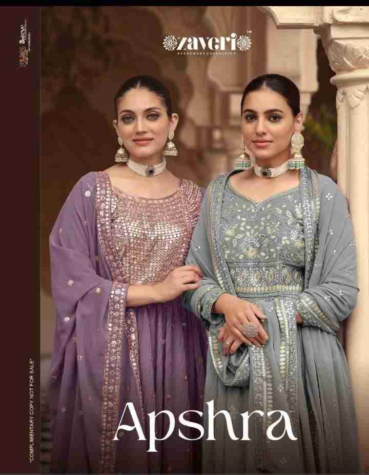 Apsara By Zaveri 1145 To 1148 Series Beautiful Stylish Fancy Colorful Casual Wear & Ethnic Wear Georgette Embroidery Gowns With Dupatta At Wholesale Price