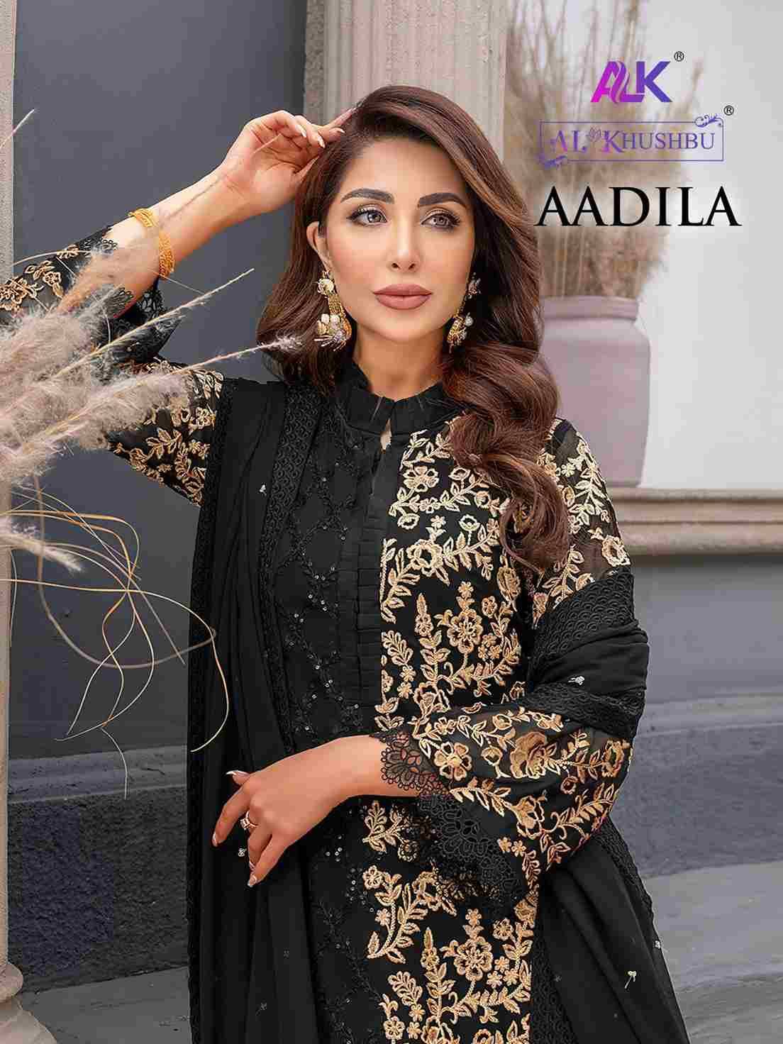 Aadila By Al Khushbu 5039-A To 5039-E Series Beautiful Pakistani Suits Colorful Stylish Fancy Casual Wear & Ethnic Wear Faux Georgette Embroidered Dresses At Wholesale Price