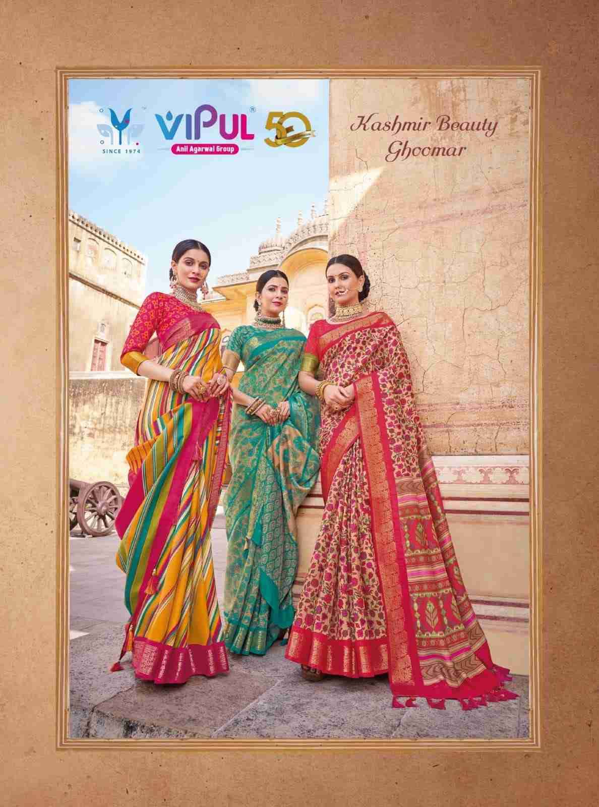 Kashmir Beauty Ghoomar By Vipul Fashion 74304 To 74321 Series Indian Traditional Wear Collection Beautiful Stylish Fancy Colorful Party Wear & Occasional Wear Fancy Sarees At Wholesale Price
