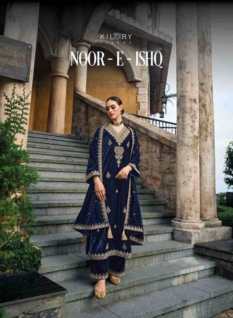Noor-E-Ishq By Kilory 691 To 696 Series Beautiful Festive Suits Colorful Stylish Fancy Casual Wear & Ethnic Wear Heavy Velvet Embroidered Dresses At Wholesale Price