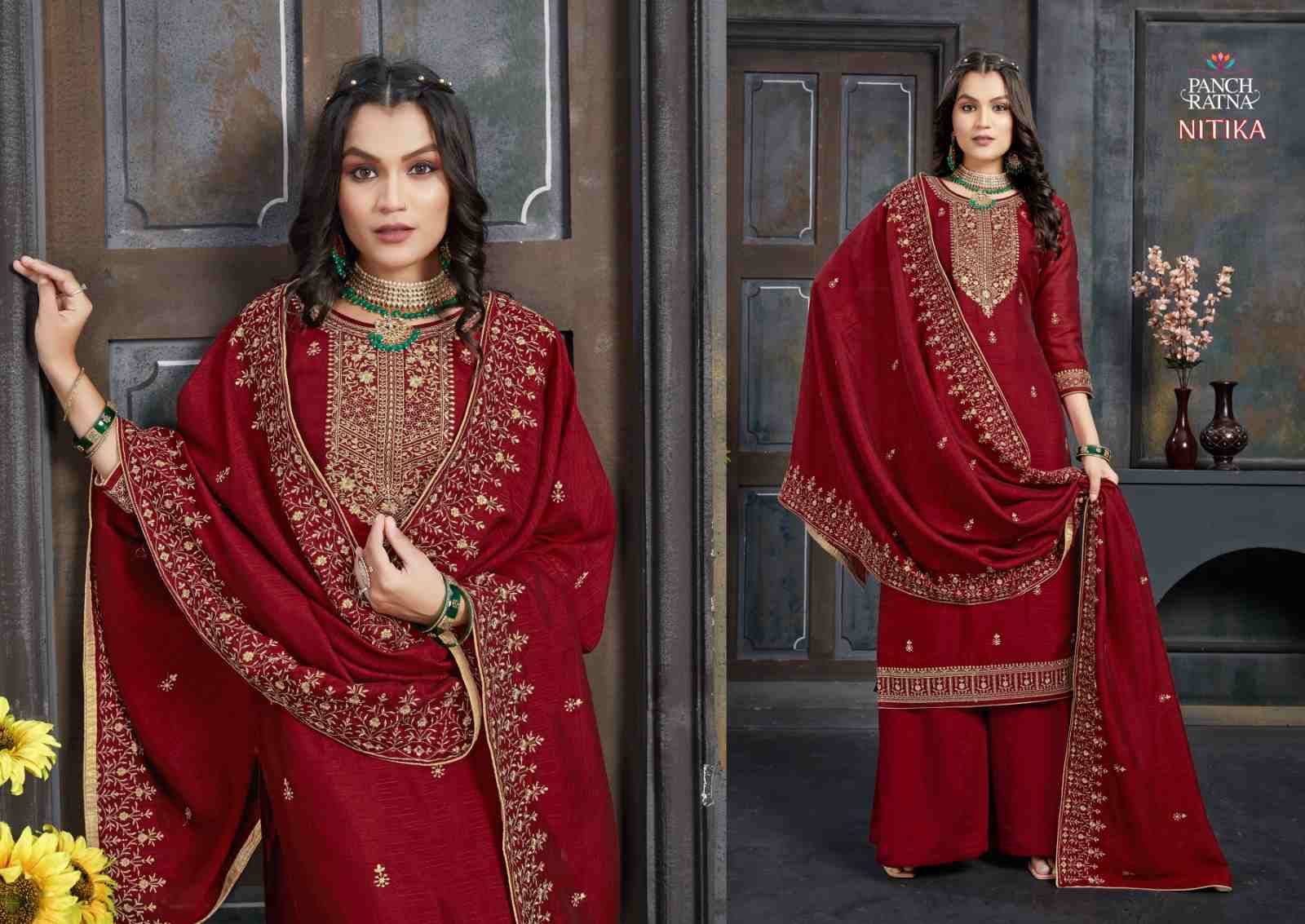Nitika By Panch Ratna 01 To 04 Series Beautiful Stylish Festive Suits Fancy Colorful Casual Wear & Ethnic Wear & Ready To Wear Premium Silk Dresses At Wholesale Price