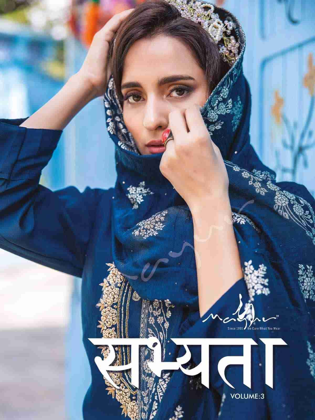 Sabhyata Vol-3 By Mayur 301 To 306 Series Beautiful Suits Colorful Stylish Fancy Casual Wear & Ethnic Wear Viscose Silk Dresses At Wholesale Price