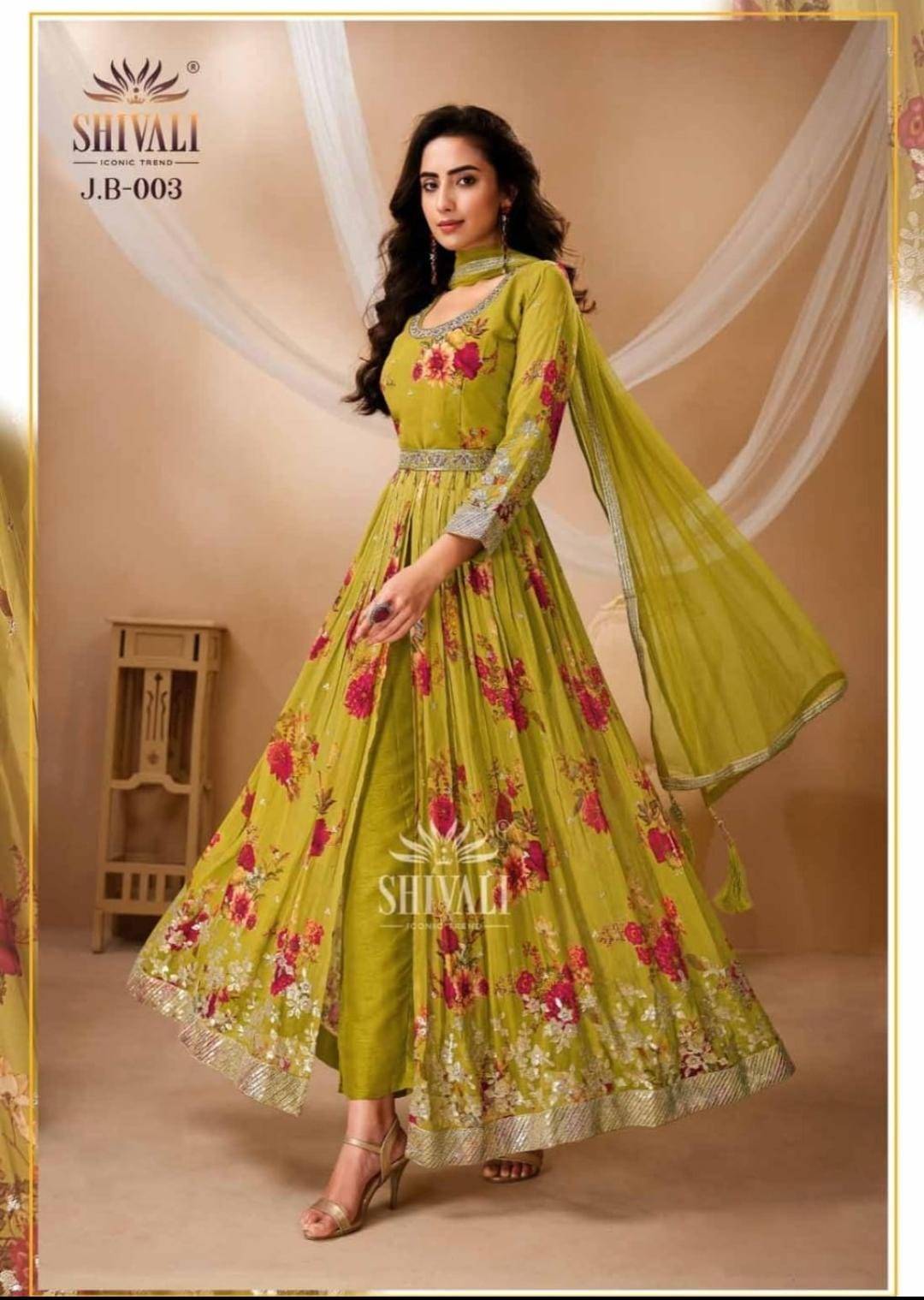 Shivali Hit Design JB-003 By Shivali Designer Anarkali Suits Beautiful Fancy Colorful Stylish Party Wear & Occasional Wear Fancy Dresses At Wholesale Price