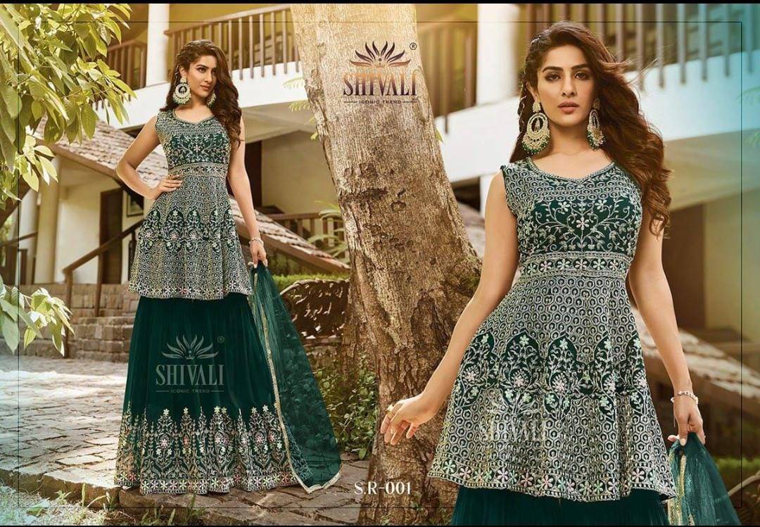 Shivali Hit Design 001 By Shivali Designer Sharara Suits Beautiful Fancy Colorful Stylish Party Wear & Occasional Wear Fancy Dresses At Wholesale Price