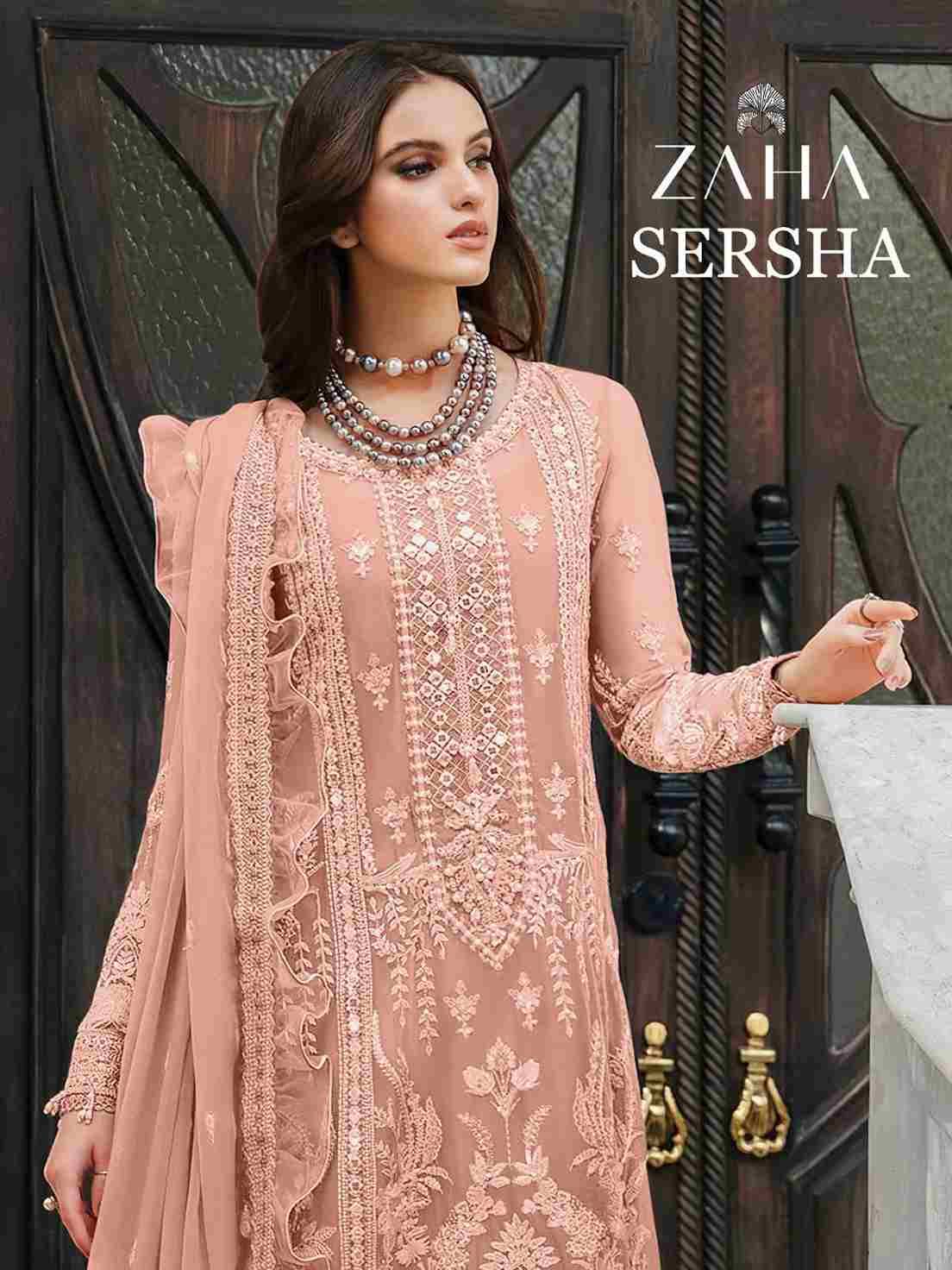 Sersha By Zaha 10196-A To 10196-D Series Beautiful Pakistani Suits Stylish Fancy Colorful Party Wear & Occasional Wear Organza Embroidered Dresses At Wholesale Price