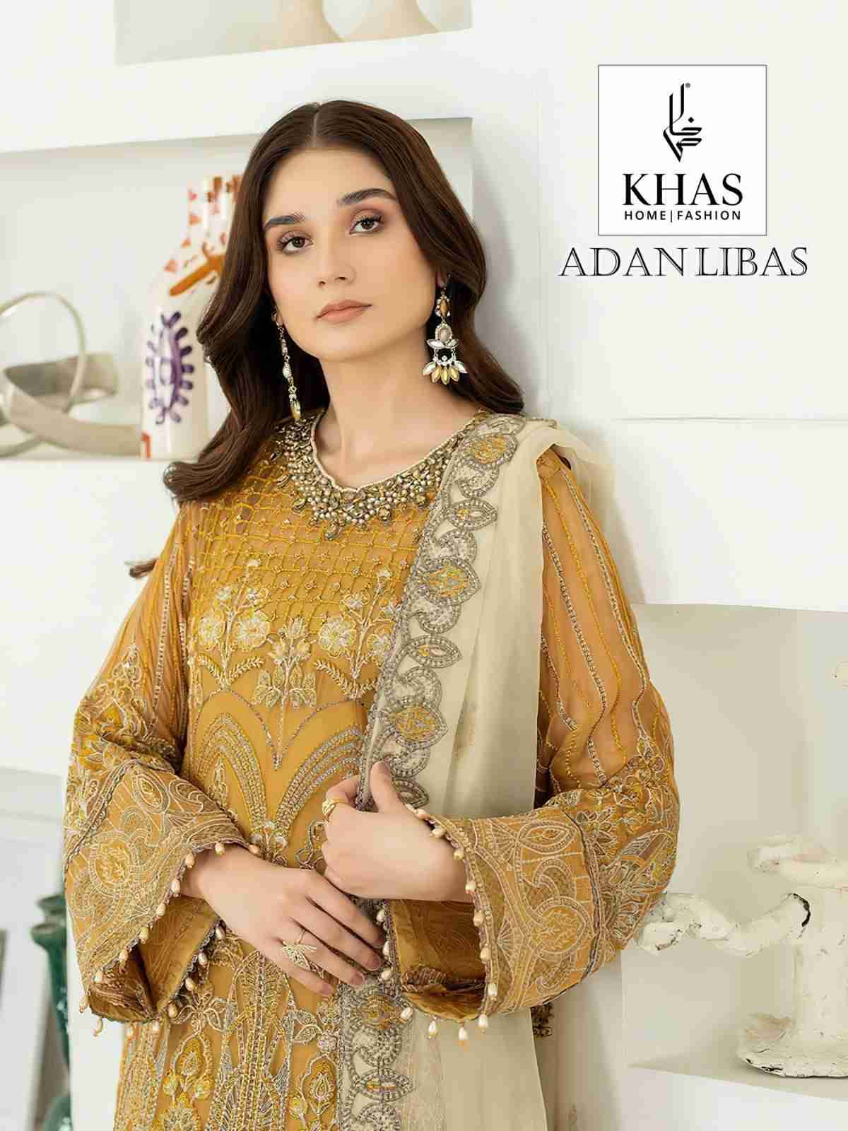 Adan Libas By Khas 702 To 704 Series Designer Pakistani Suits Beautiful Stylish Fancy Colorful Party Wear & Occasional Wear Faux Georgette With Embroidery Dresses At Wholesale Price