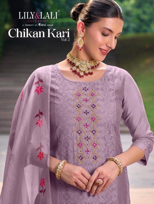 Chikan Kari Vol-2 By Lily And Lali 13901 To 13906 Series Beautiful Stylish Festive Suits Fancy Colorful Casual Wear & Ethnic Wear & Ready To Wear Chanderi Silk Embroidered Dresses At Wholesale Price