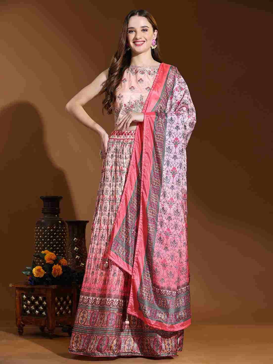 C-2047 By Amoha Trendz 2047-A To 2047-B Series Designer Beautiful Festive Collection Occasional Wear & Party Wear Chinnon Lehengas At Wholesale Price