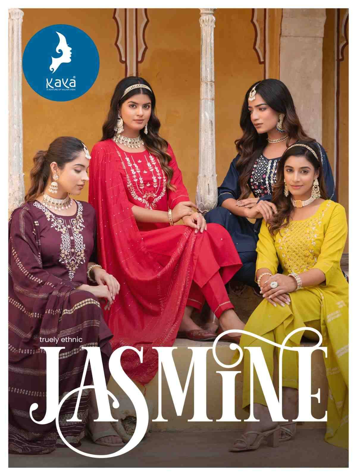 Jasmine By Kaya 01 To 06 Series Beautiful Festive Suits Colorful Stylish Fancy Casual Wear & Ethnic Wear Slub Silk Dresses At Wholesale Price