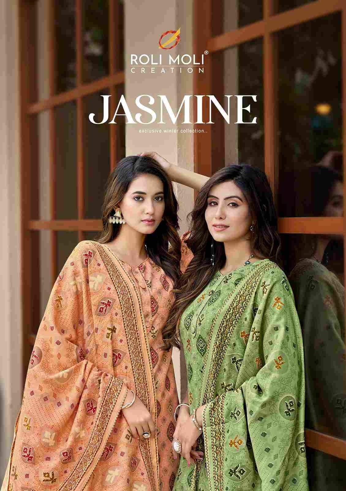 Jasmine By Roli Moli 1001 To 1008 Series Beautiful Festive Suits Colorful Stylish Fancy Casual Wear & Ethnic Wear Pure Pashmina Print Dresses At Wholesale Price