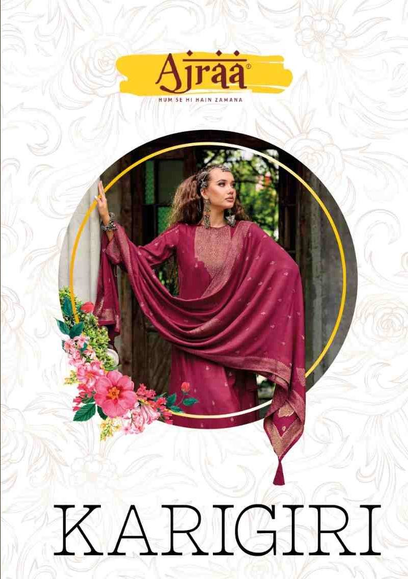Karigiri By Ajraa 21101 To 21106 Series Beautiful Festive Suits Colorful Stylish Fancy Casual Wear & Ethnic Wear Pure Viscose Pashmina Jacquard Dresses At Wholesale Price