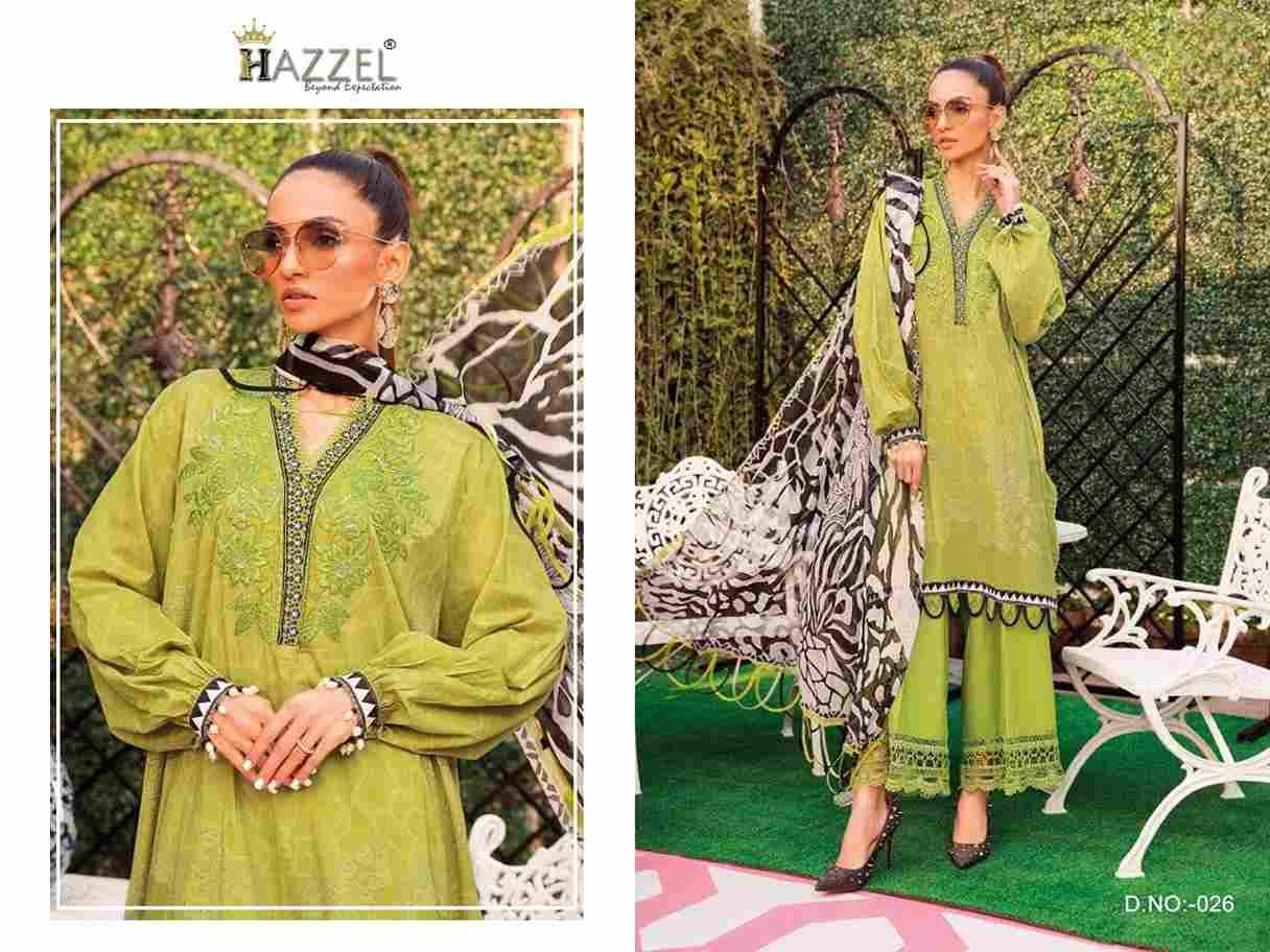 Maria.B-26 By Hazzel Beautiful Pakistani Suits Stylish Fancy Colorful Casual Wear & Ethnic Wear Pure Cotton Print With Work Dresses At Wholesale Price