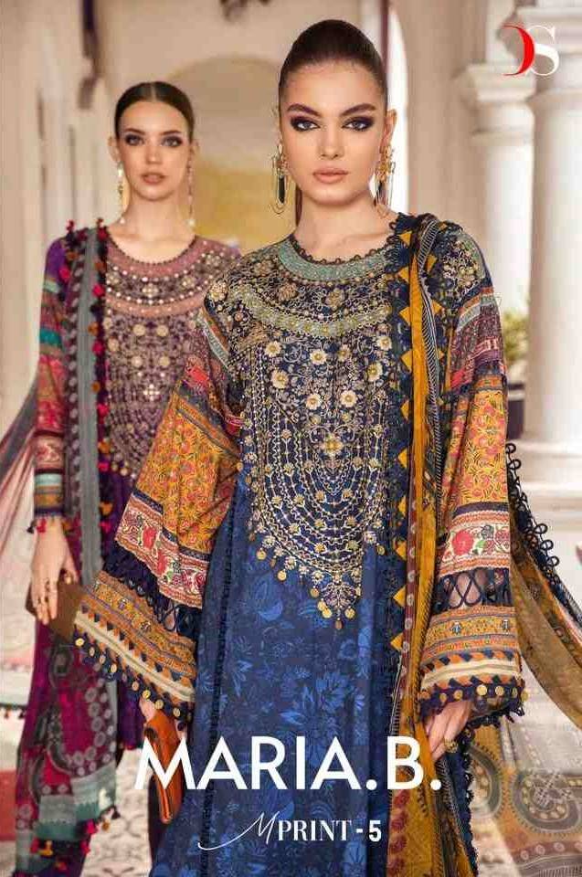 Maria.B. Mprints Vol-5 By Deepsy Suits 3261 To 3267 Series Beautiful Pakistani Suits Stylish Fancy Colorful Party Wear & Occasional Wear Pure Cotton With Embroidery Dresses At Wholesale Price