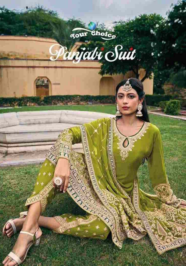 Panjabi Suit By Your Choice 1001 To 1004 Series Designer Festive Suits Collection Beautiful Stylish Fancy Colorful Party Wear & Occasional Wear Heavy Chinnon Dresses At Wholesale Price