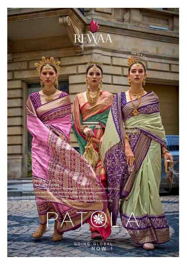 Patola Vol-5 By Rewaa 903 To 911 Series Indian Traditional Wear Collection Beautiful Stylish Fancy Colorful Party Wear & Occasional Wear Pure Vichitra Silk Sarees At Wholesale Price