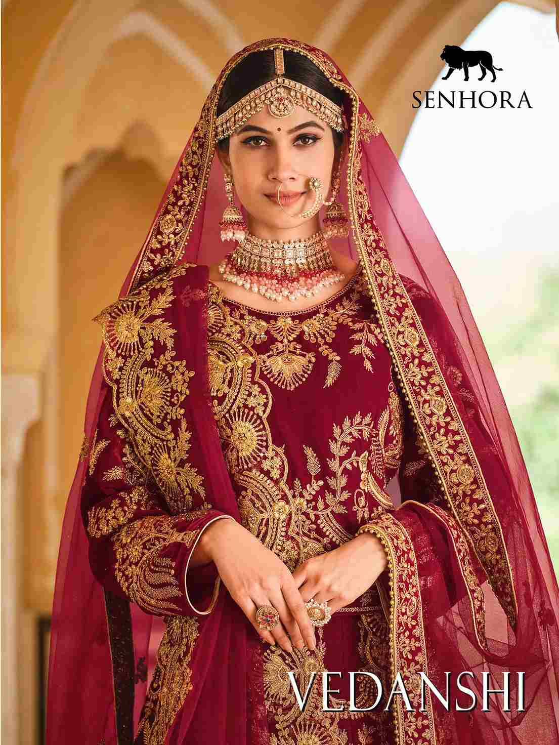 Vedanshi By Senhora Dresses 3010-A To 3010-C Series Designer Beautiful Wedding Collection Occasional Wear & Party Wear Heavy Velvet Lehengas At Wholesale Price