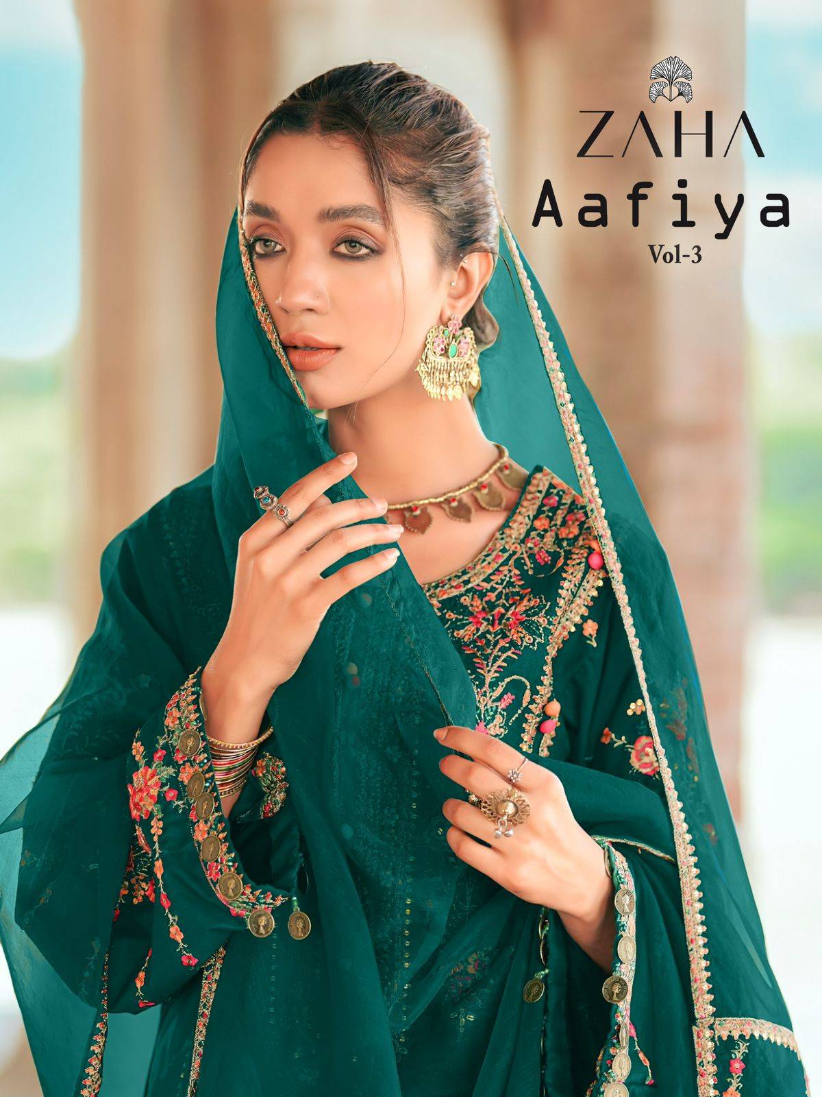 Aafiya Vol-3 By Zaha 10219-A To 10219-D Series Beautiful Pakistani Suits Colorful Stylish Fancy Casual Wear & Ethnic Wear Pure Velvet Embroidered Dresses At Wholesale Price