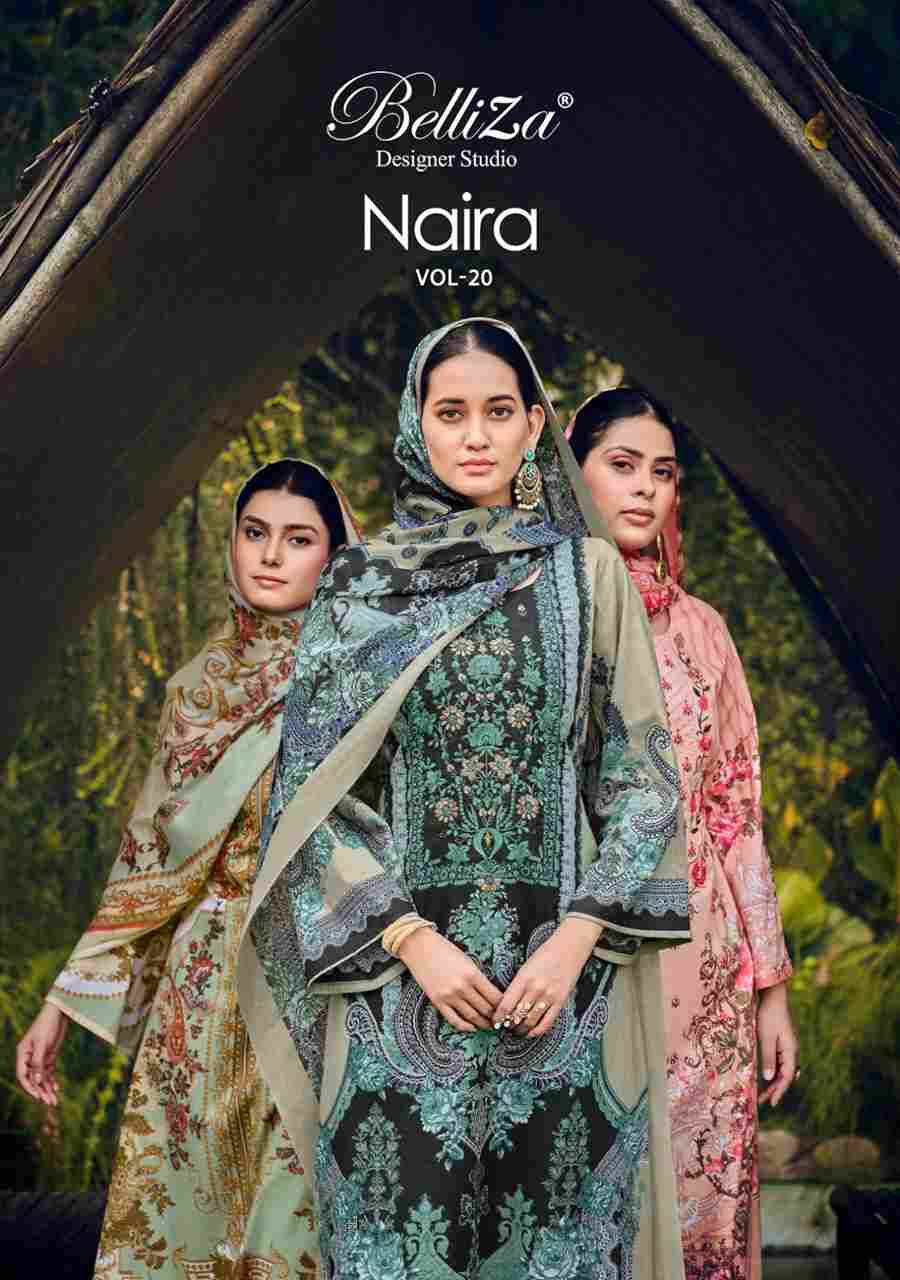 Naira Vol-20 By Belliza 843-001 To 843-010 Series Beautiful Festive Suits Colorful Stylish Fancy Casual Wear & Ethnic Wear Pure Cotton Digital Print Dresses At Wholesale Price