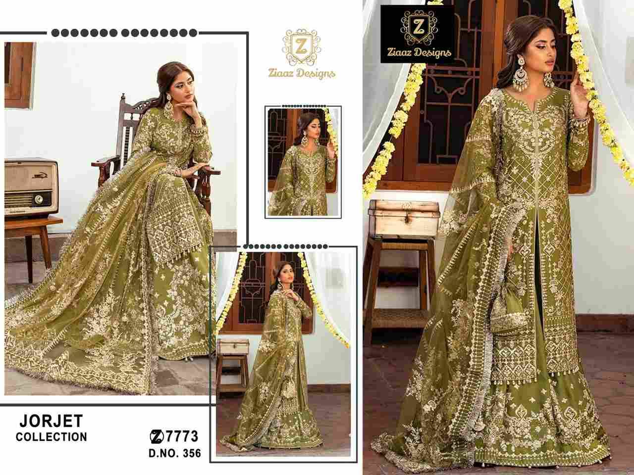 Ziaaz Designs Hit Design 356 By Ziaaz Designs Beautiful Stylish Pakistani Suits Fancy Colorful Casual Wear & Ethnic Wear & Ready To Wear Georgette Embroidery Dresses At Wholesale Price
