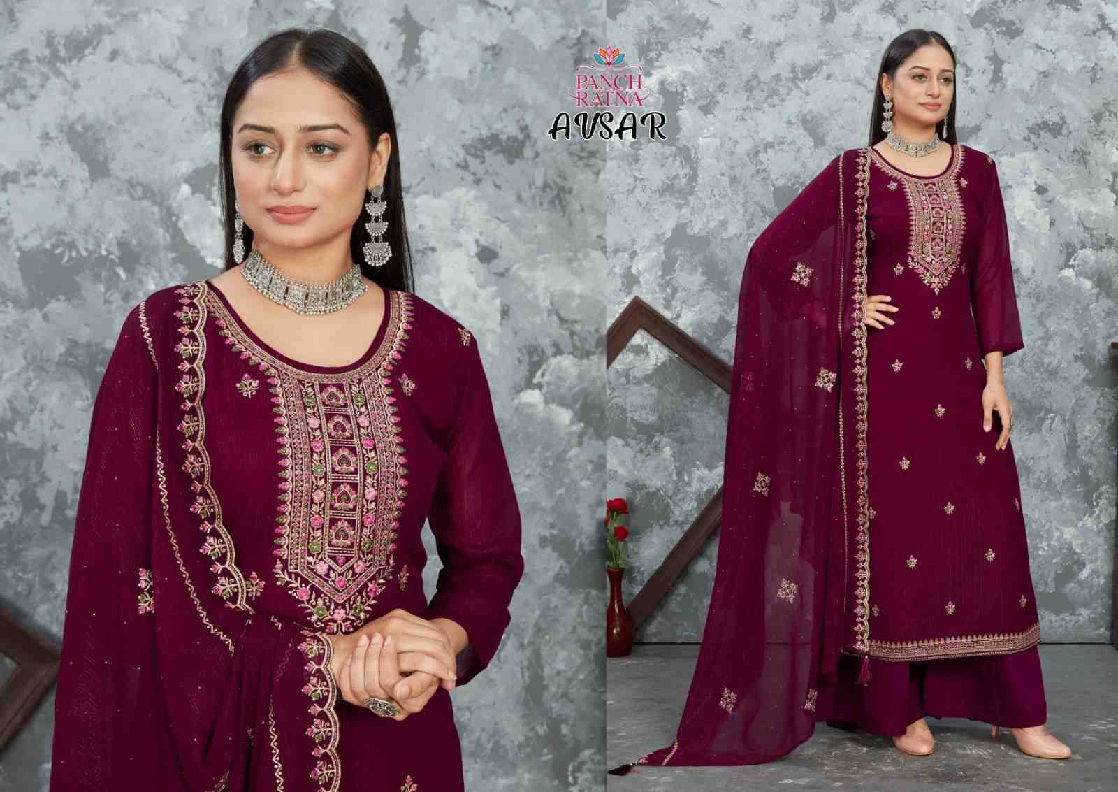 Avsar By Panch Ratna 01 To 04 Series Beautiful Festive Suits Colorful Stylish Fancy Casual Wear & Ethnic Wear Pure Silk With Work Dresses At Wholesale Price