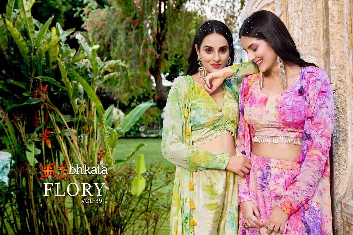 Flory Vol-39 By Shubhkala 4951 To 4954 Series Designer Stylish Fancy Colorful Beautiful Party Wear & Ethnic Wear Collection Silk Digital Print Co-Ord Sets At Wholesale Price