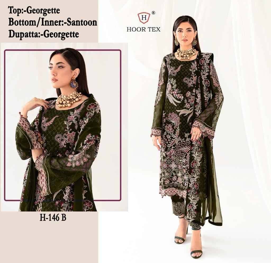 Hoor Tex Hit Design H-146 Colours By Hoor Tex H-146-A To H-146-D Series Designer Pakistani Suits Collection Beautiful Stylish Fancy Colorful Party Wear & Occasional Wear Heavy Georgette Dresses At Wholesale Price