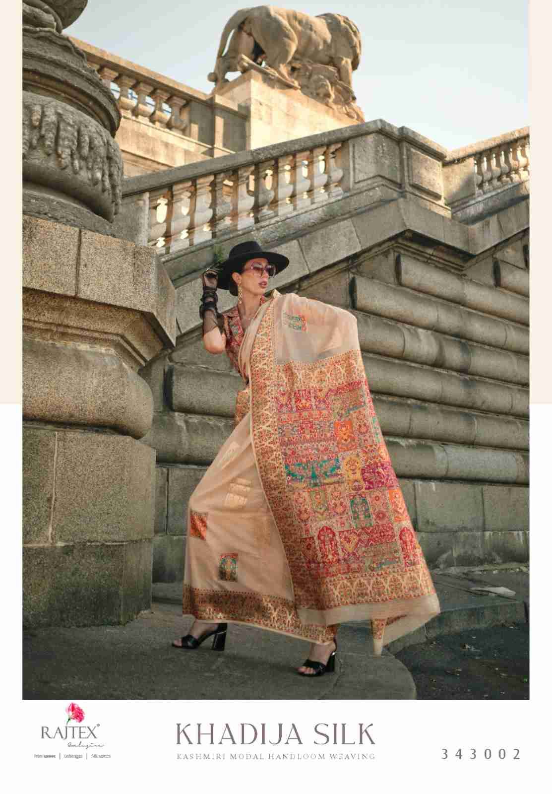 Khadija Silk By Raj Tex 343001 To 343010 Series Indian Traditional Wear Collection Beautiful Stylish Fancy Colorful Party Wear & Occasional Wear Handloom Silk Sarees At Wholesale Price