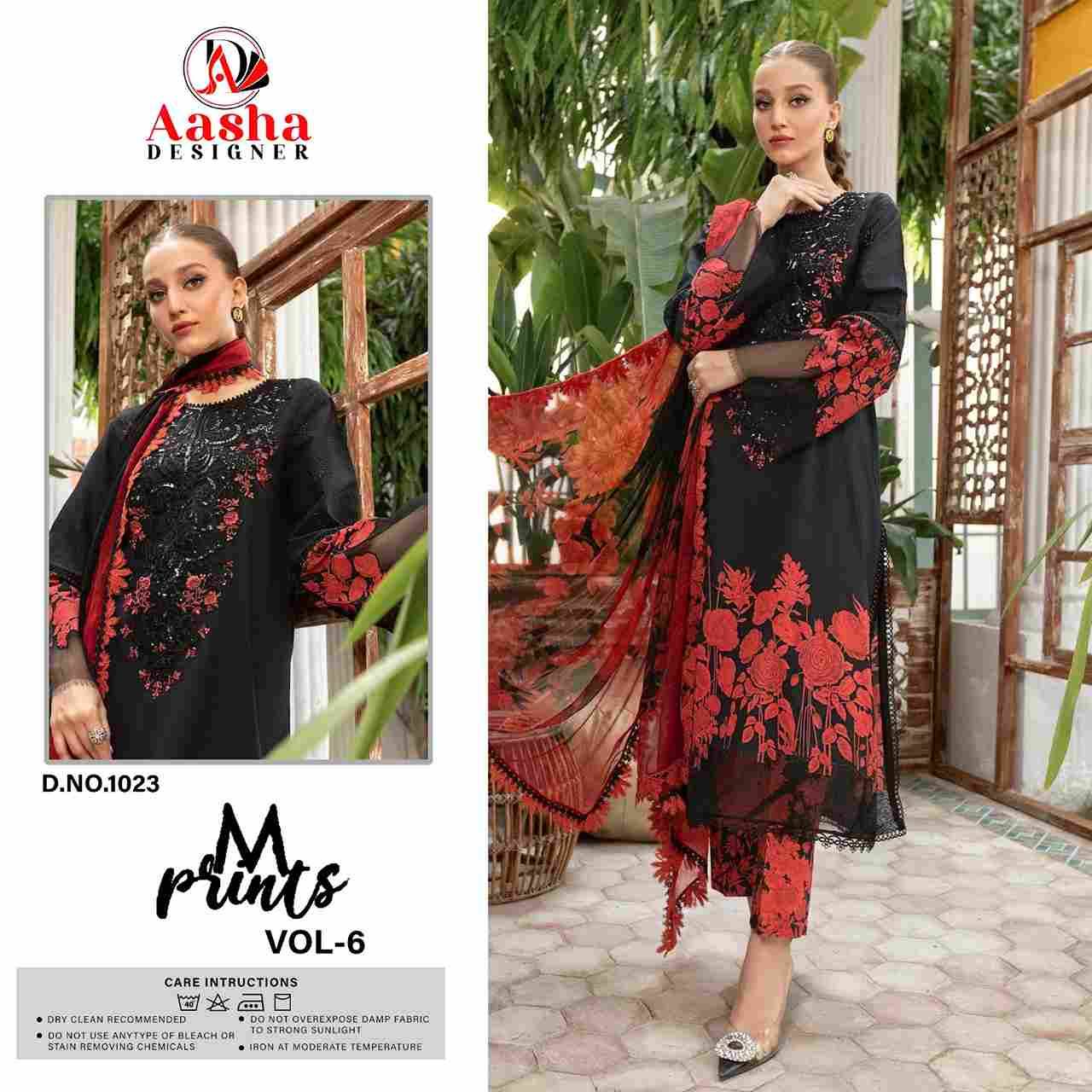 M Prints Vol-6 By Aasha Designer Beautiful Stylish Pakistani Suits Fancy Colorful Casual Wear & Ethnic Wear & Ready To Wear Pure Cotton Embroidery Dresses At Wholesale Price