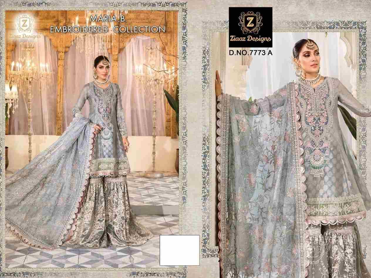 Maria.B. Embroidered Collection By Ziaaz Designs Designer Festive Pakistani Suits Collection Beautiful Stylish Fancy Colorful Party Wear & Occasional Wear Organza Embroidered Dresses At Wholesale Price