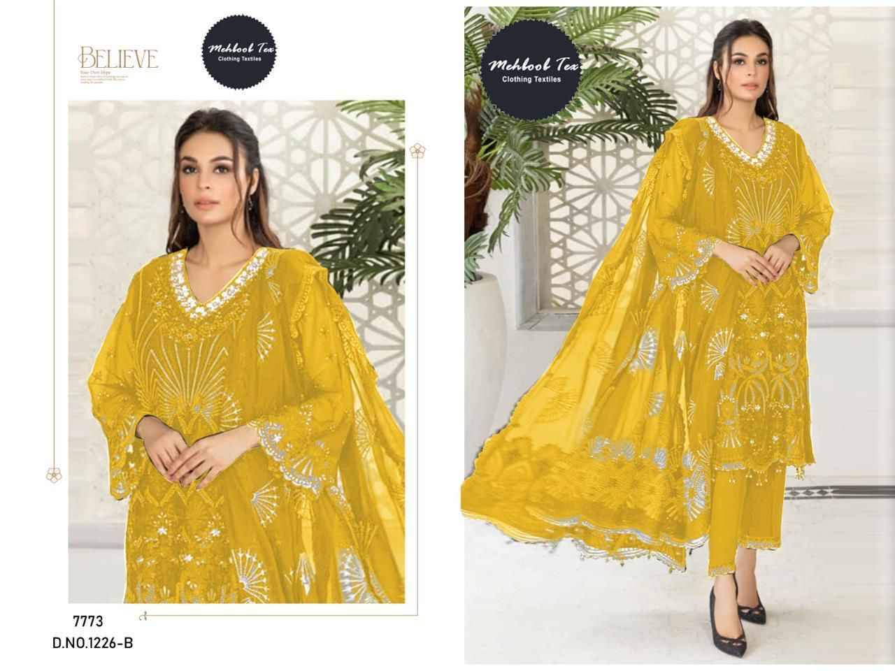 Mehboob Tex Hit Design 1226 Colours By Mehboob Tex 1226-A To 1226-D Series Beautiful Pakistani Suits Colorful Stylish Fancy Casual Wear & Ethnic Wear Georgette Embroidered Dresses At Wholesale Price