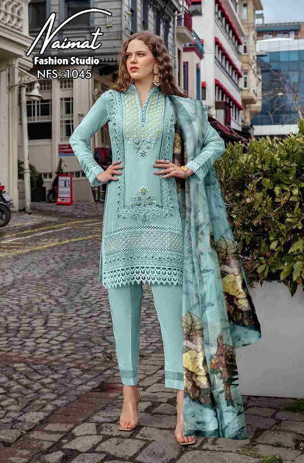 Naimat 1045 Colours By Naimat Fashion Studio 1045-A To 1045-D Series Beautiful Festive Suits Colorful Stylish Fancy Casual Wear & Ethnic Wear Pure Faux Dresses At Wholesale Price