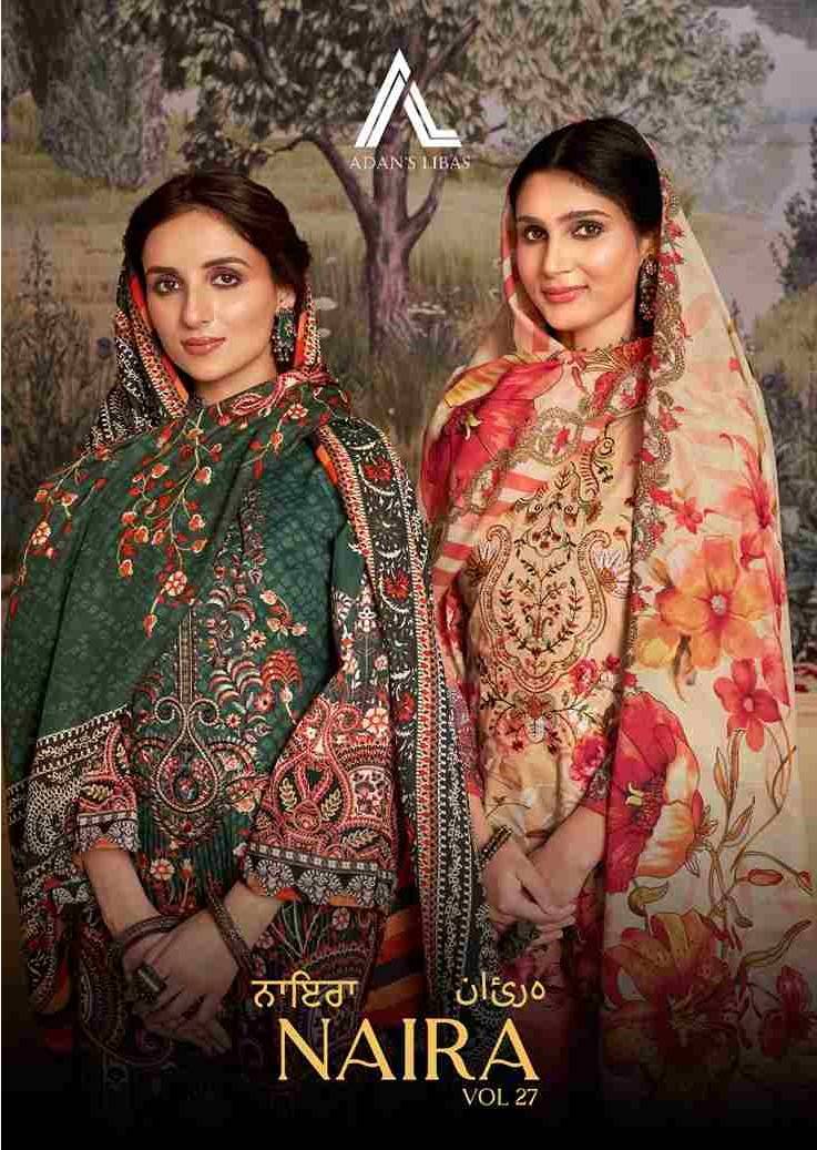 Naira Vol-27 By Adans Libas 1001 To 1008 Series Beautiful Festive Suits Stylish Fancy Colorful Casual Wear & Ethnic Wear Pure Cotton Print Dresses At Wholesale Price