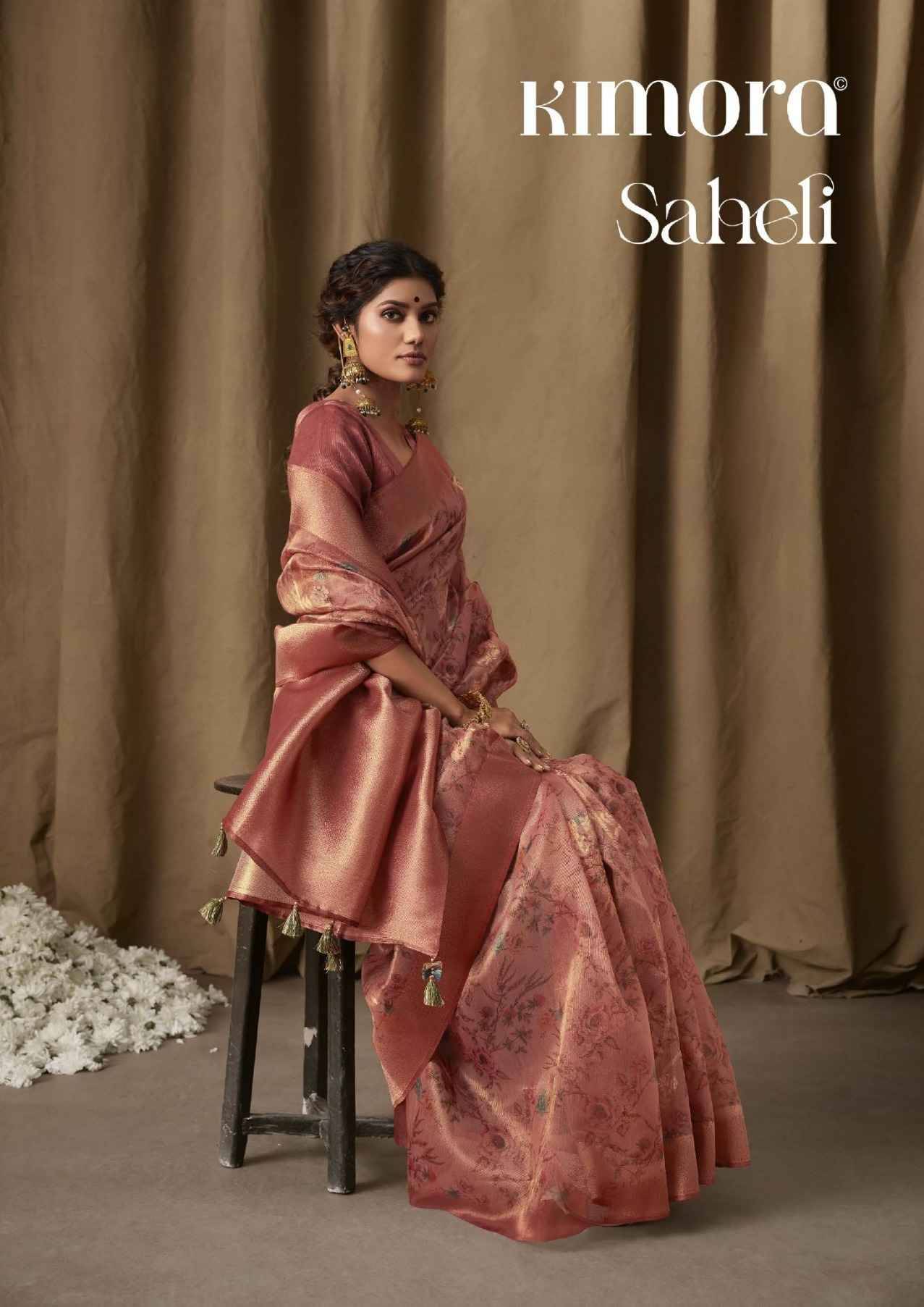 Saheli By Kimora Fashion 2110 To 2118 Series Indian Traditional Wear Collection Beautiful Stylish Fancy Colorful Party Wear & Occasional Wear Banaras Jacquard Sarees At Wholesale Price