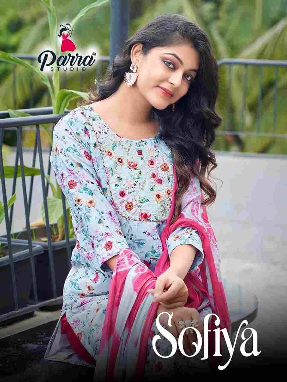 Sofiya By Parra Studio 1001 To 1007 Series Beautiful Festive Suits Colorful Stylish Fancy Casual Wear & Ethnic Wear Muslin Digital Print Dresses At Wholesale Price