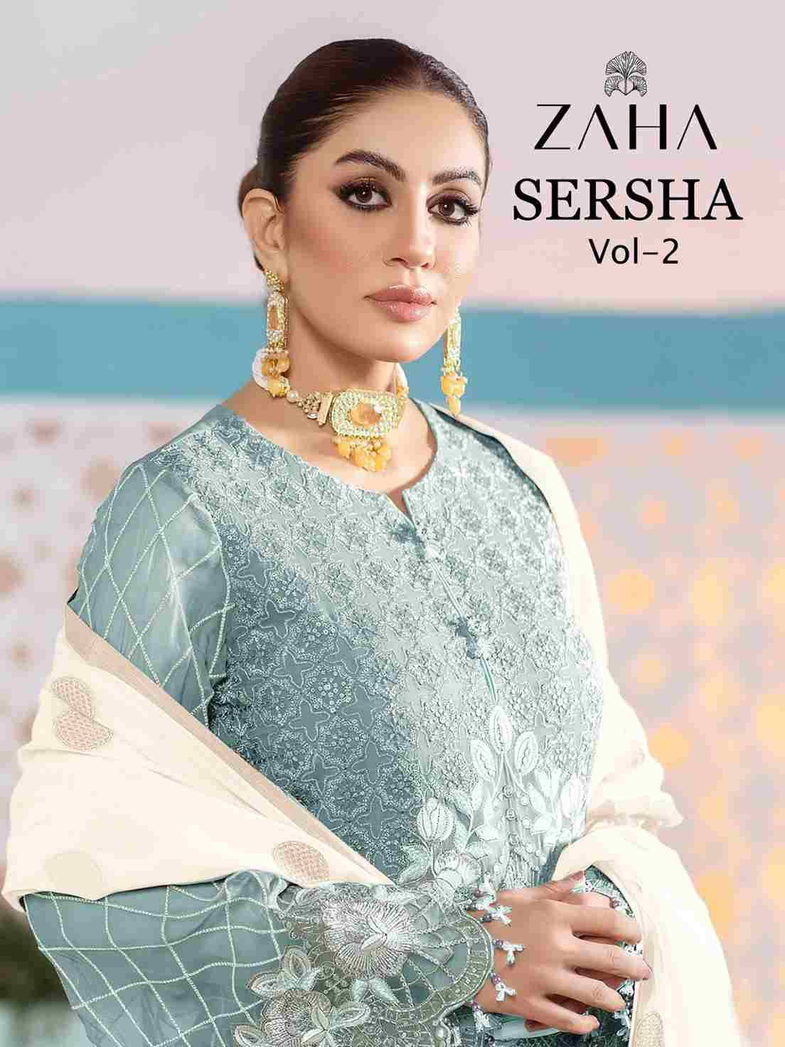 Sersha Vol-2 By Zaha 10217-A To 10217-D Series Beautiful Pakistani Suits Stylish Fancy Colorful Party Wear & Occasional Wear Faux Georgette Embroidered Dresses At Wholesale Price