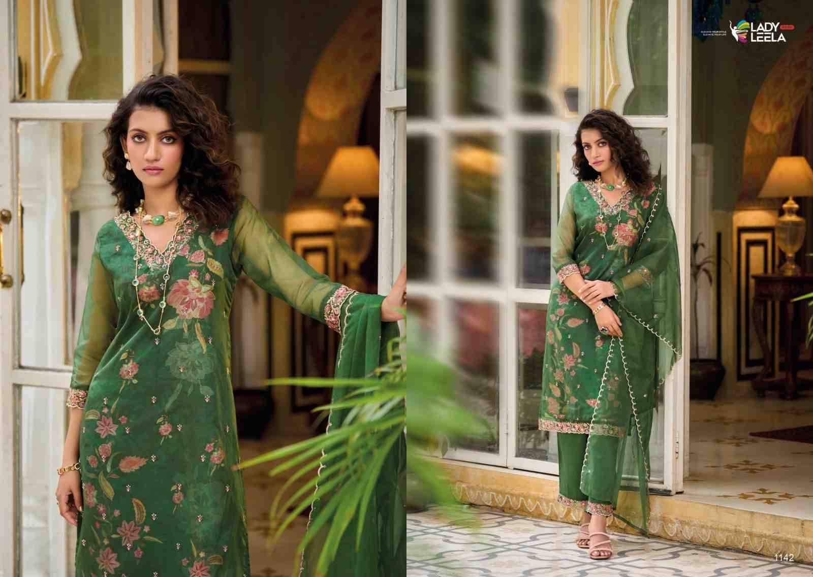 Ayesha By Lady Leela 1141 To 1146 Series Beautiful Festive Suits Colorful Stylish Fancy Casual Wear & Ethnic Wear Organza Print Dresses At Wholesale Price
