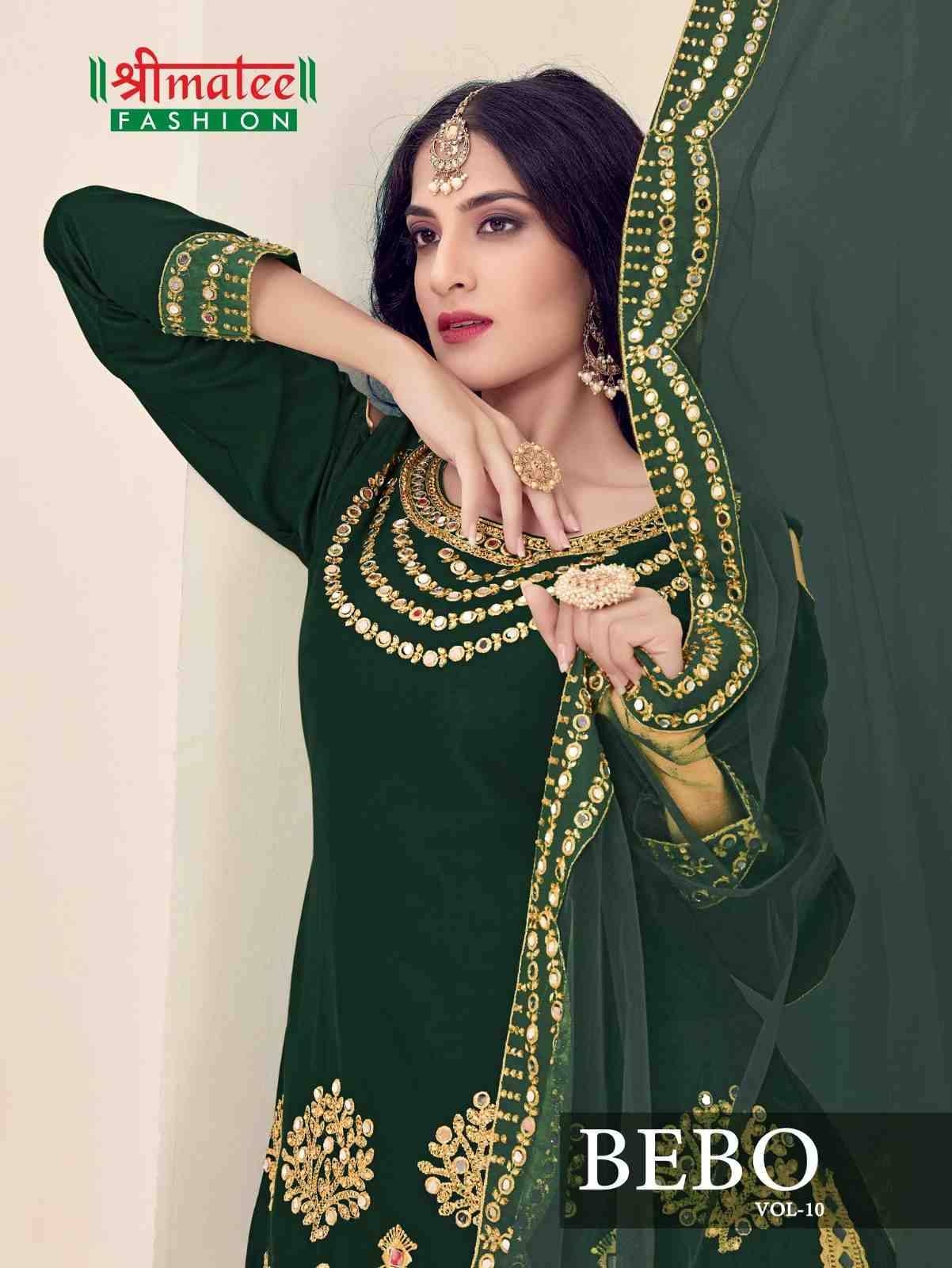 Bebo Vol-10 By Shree Matee Fashion 10001 To 10004 Series Beautiful Patiyala Suits Colorful Stylish Fancy Casual Wear & Ethnic Wear Soft Silk With Work Dresses At Wholesale Price