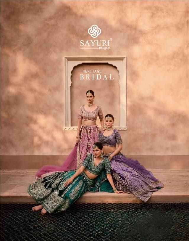 Heritage Bridal By Sayuri 5382 To 5384 Series Designer Beautiful Navratri Collection Occasional Wear & Party Wear Pure Viscose Lycra Lehengas At Wholesale Price