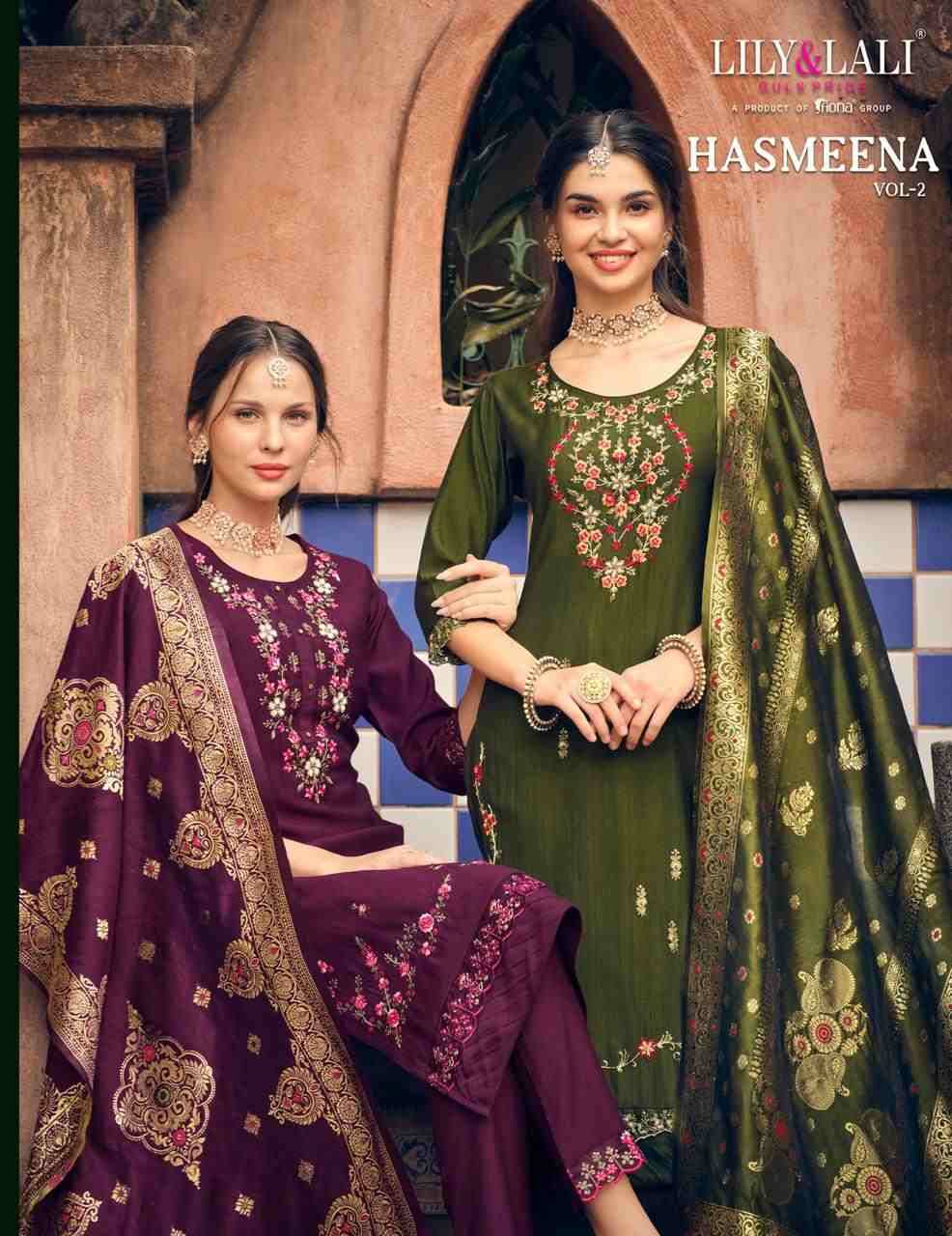 Hasmeena Vol-2 By Lily And Lali 15501 To 15506 Series Designer Festive Suits Collection Beautiful Stylish Fancy Colorful Party Wear & Occasional Wear Viscose Organza Dresses At Wholesale Price
