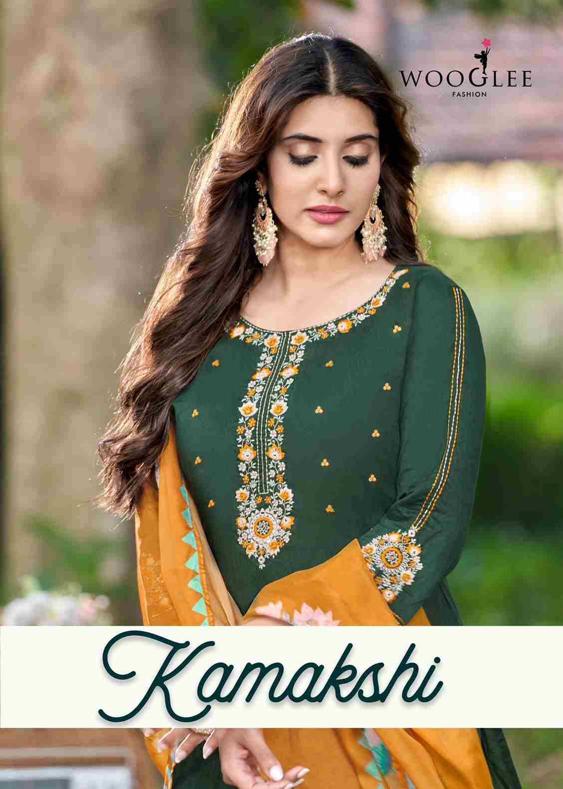 Kamakshi By Wooglee 6001 To 6006 Series Beautiful Stylish Festive Suits Fancy Colorful Casual Wear & Ethnic Wear & Ready To Wear Viscose Embroidered Dresses At Wholesale Price